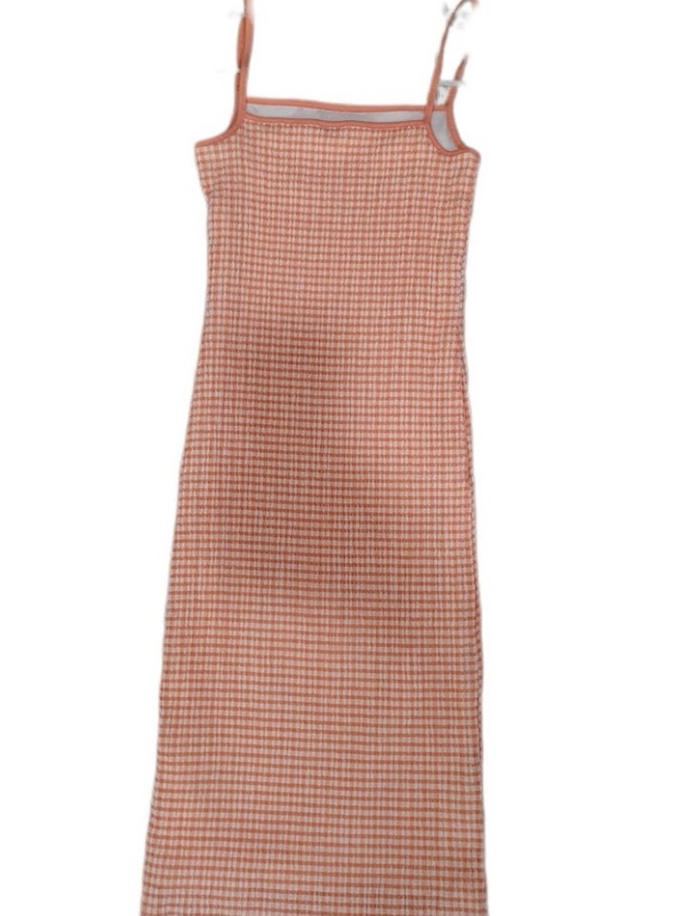 Aritzia Women’s Orange Checked Slip Dress